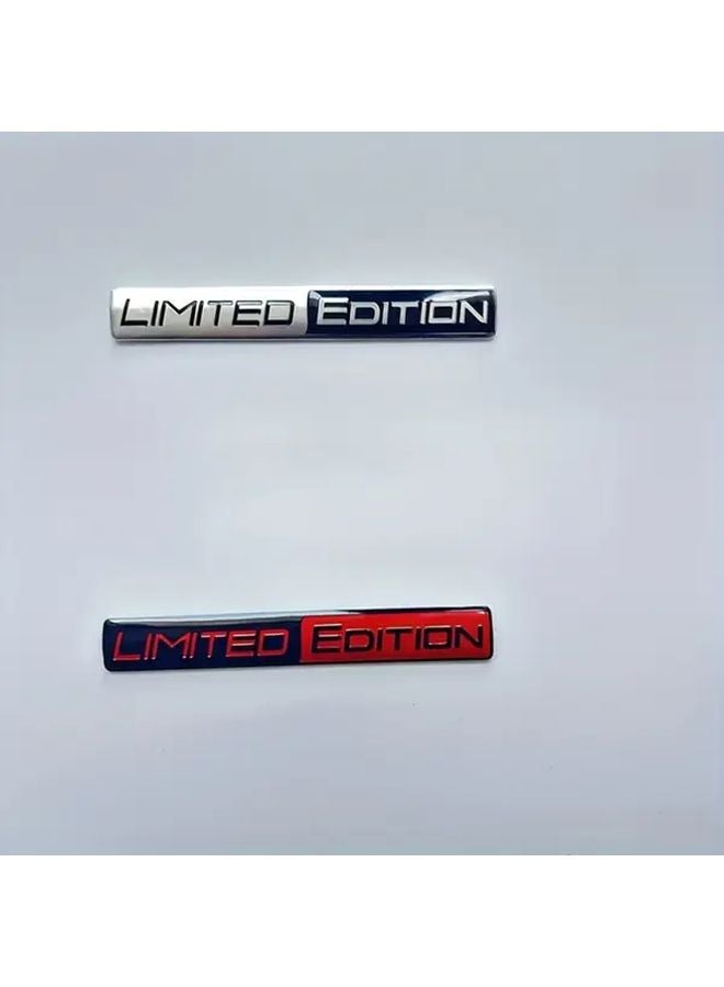 Red 2pcs Car Emblems Aluminum Tail Light Stickers For Racing Sports Trucks Motorcycles - Image 1